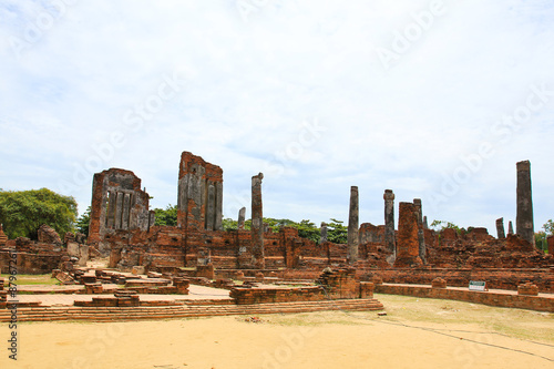 Asian religious architecture. Ancient Buddhist Temple ruins
