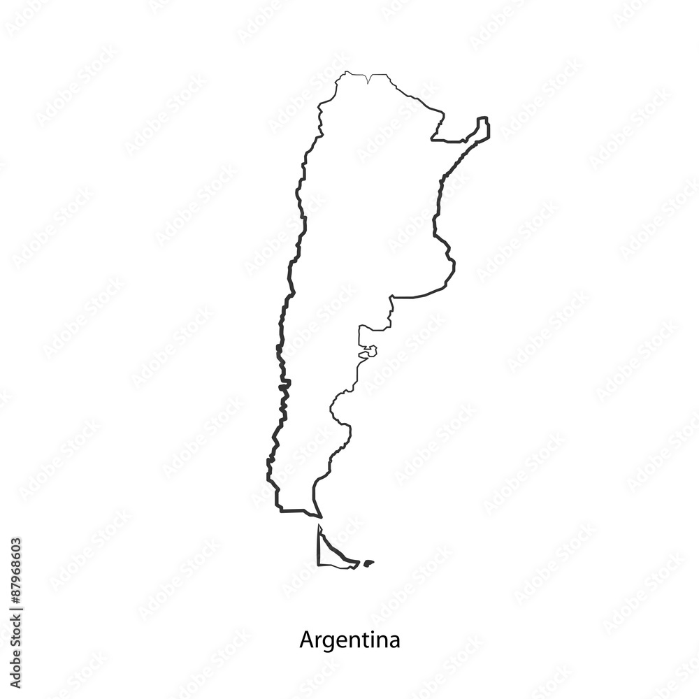 Map of Argentina for your design