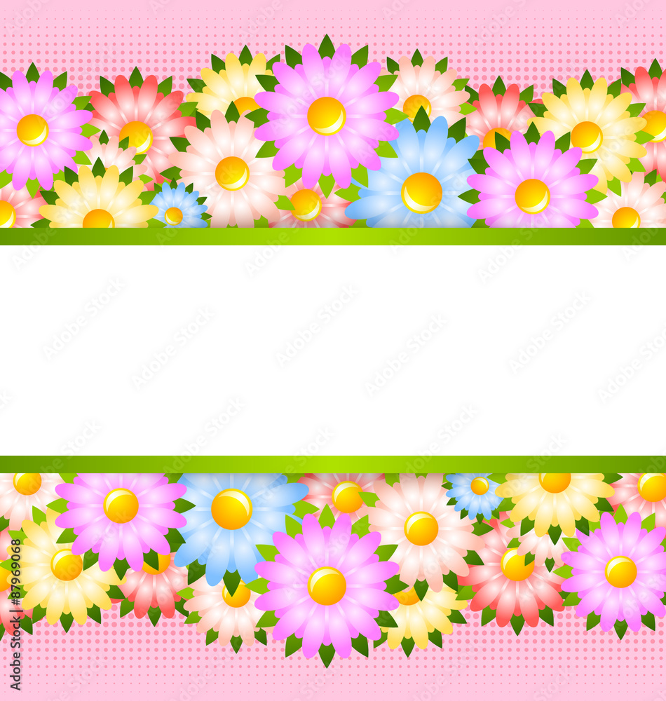 Flower card template