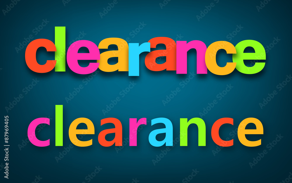 Paper clearance colorful sign.