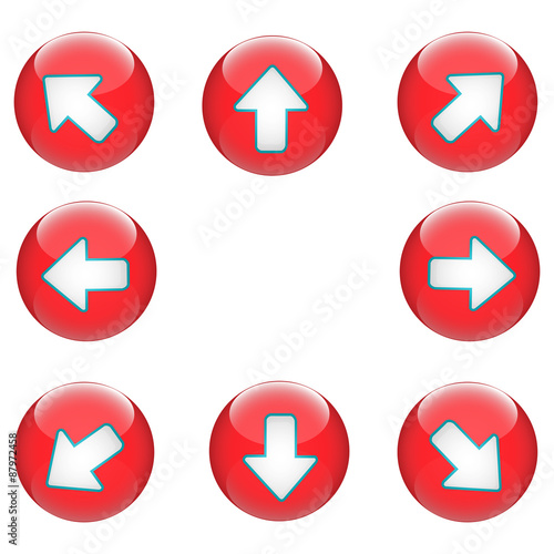 Free Download 3D Arrow Button Direction Red - GFXLoad