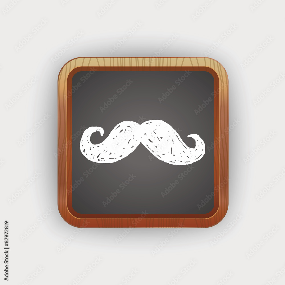 Naklejka premium hipster beard doodle