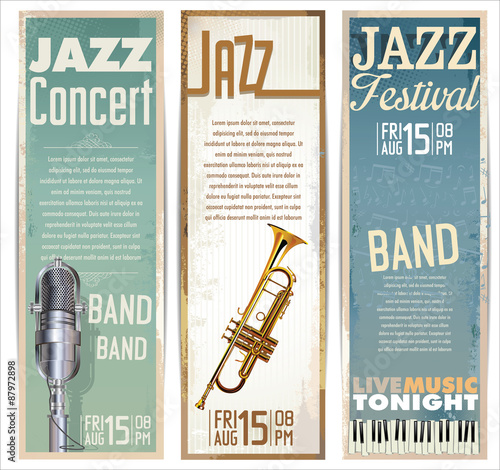 Canvas Print Jazz music festival, poster