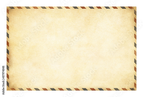 Old postcard template with clipping path included photo