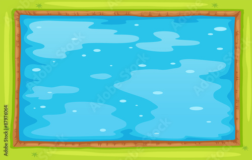 Aerial view of lake or pool