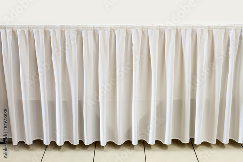 detail of white table cloth