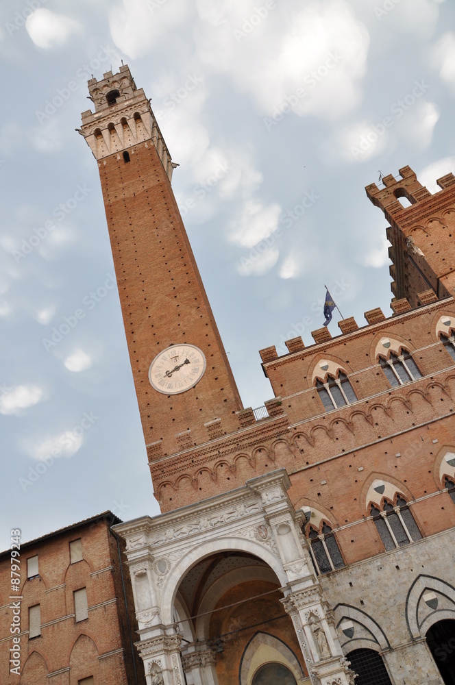 Torre del Mangia tower, Siena, Tuscany, Italy