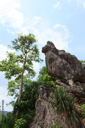 Stone Mountain with beautiful blue sky © thanavut