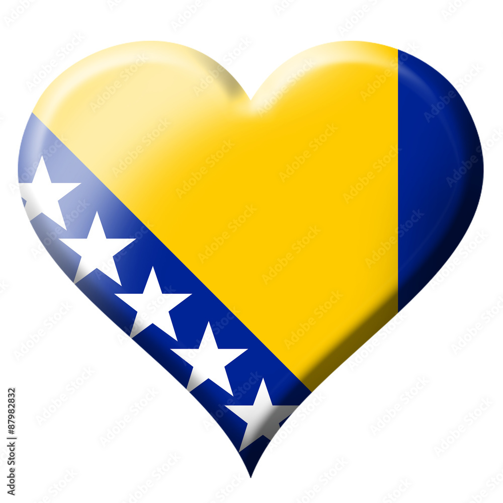 Bosnia Herzegovina flag heart Icon Bosnia Herzegovina flag heart Icon