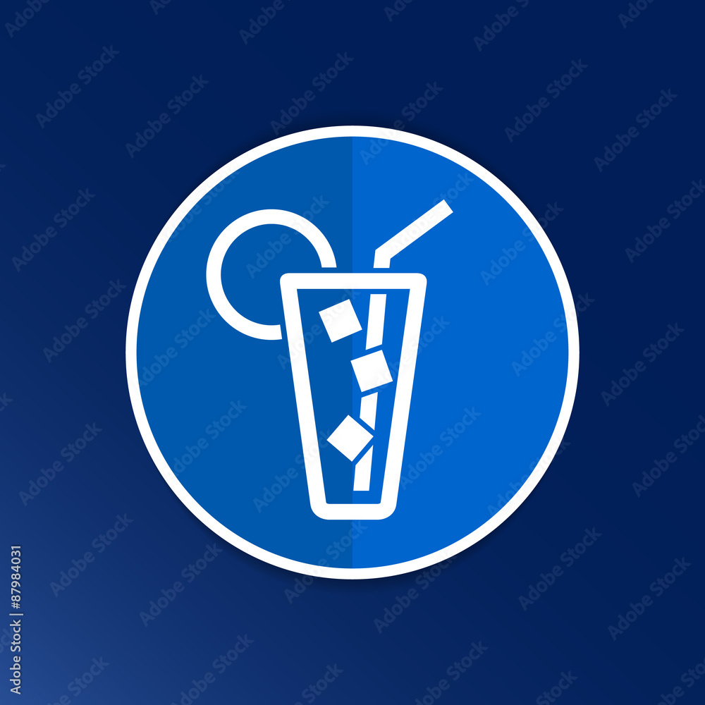 Vector icon of glass with a cocktail Vector icon of glass with a cocktail