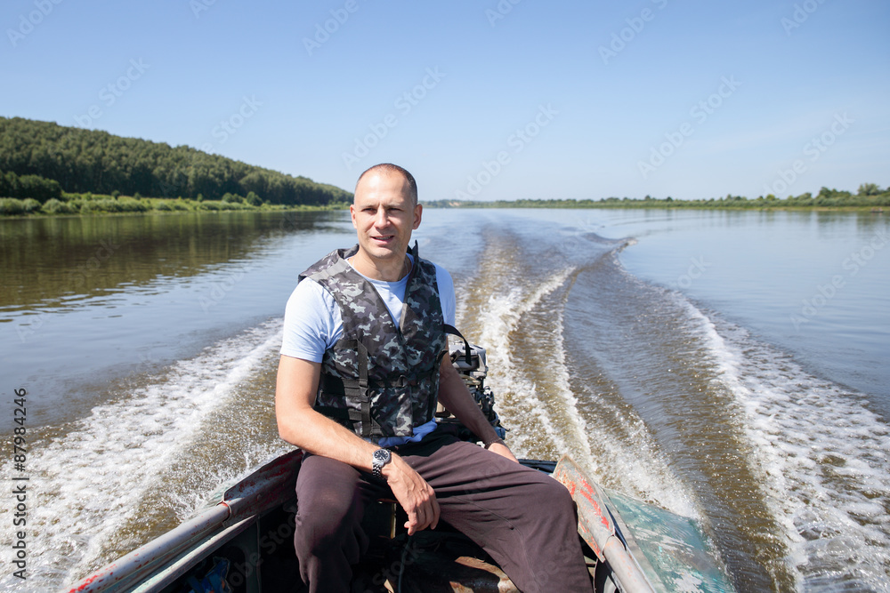 man goes fishing control on the rive man goes fishing control on the rive