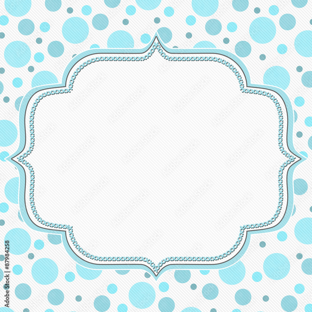 Blue and White Polka Dot Frame Background Blue and White Polka Dot Frame Background