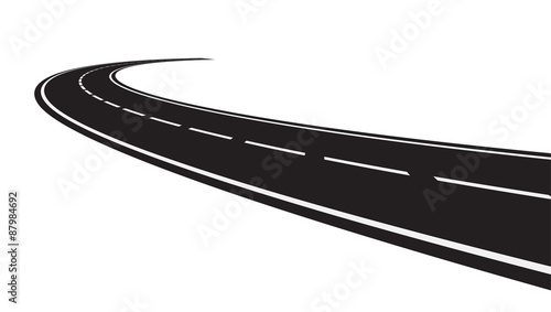 Perspective of curved road