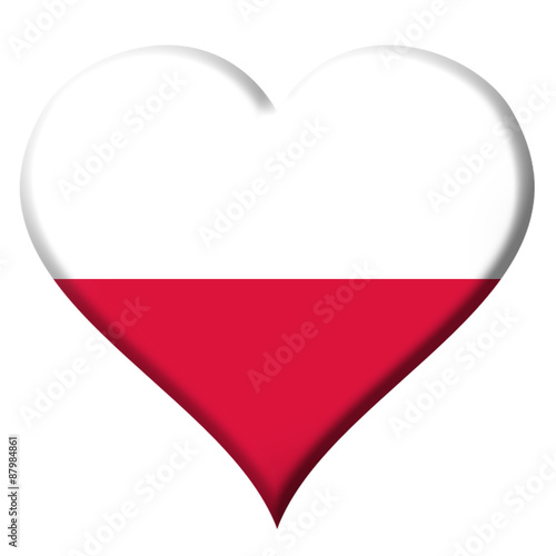 Poland flag heart Icon Free Download Poland flag heart Icon - GFXLoad