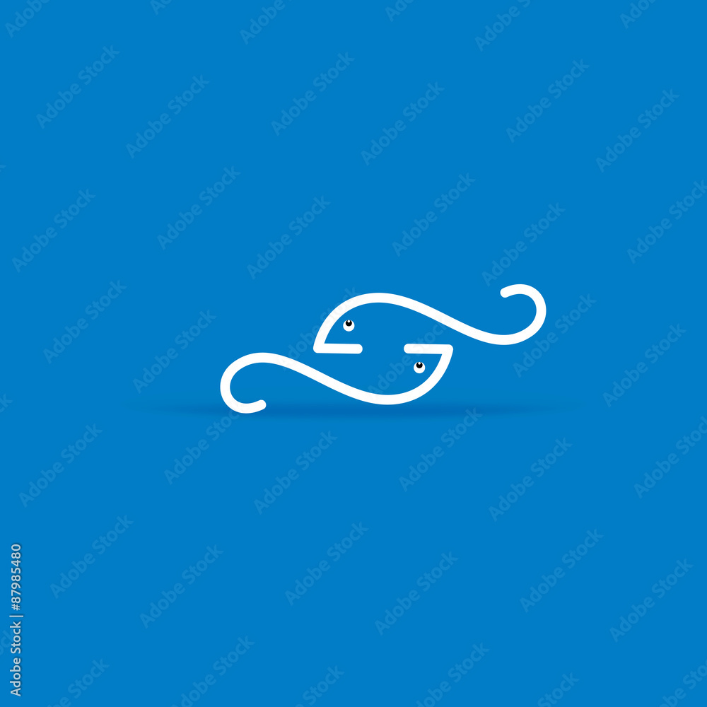 creative fish concept vector illustration creative fish concept vector illustration