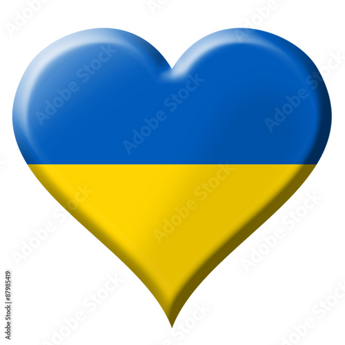 Free Download Ukraine flag heart icon - GFXLoad