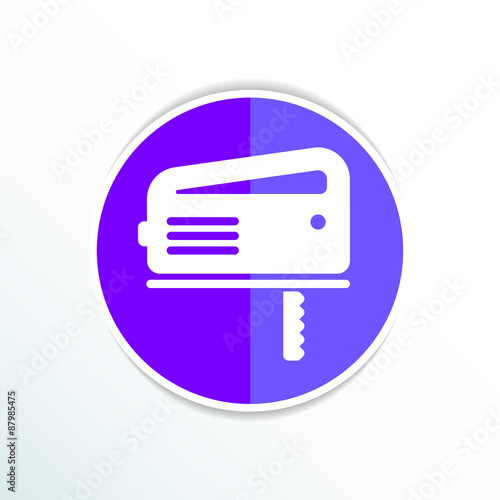 The fretsaw icon. Fretsaw symbol. Flat Vector illustration