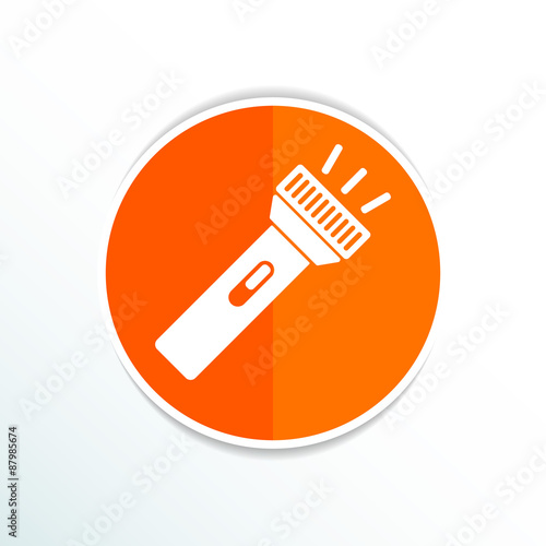 flashlight icon torch vector pocket light shine isolated