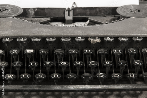 typewriter close up