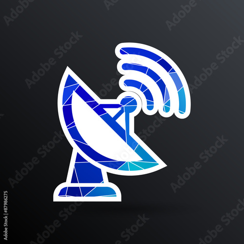 Radar Vector icon satellite dish tv technology