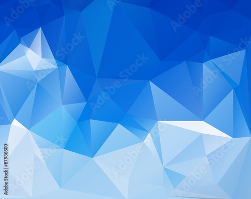 blue triangular background