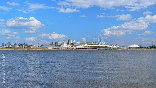 Panorama of the Kazan Kremlin from the Kazanka River, Republic of Tatarstan, Russia