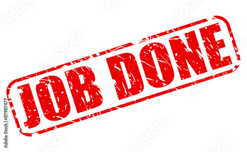 Job done red stamp text