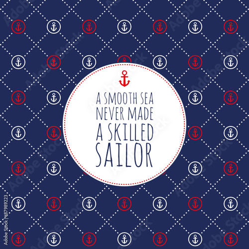 Anchor Navy Pattern