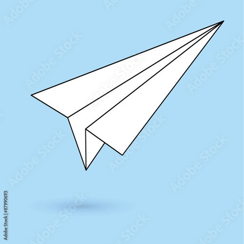 Simple paper plane icon