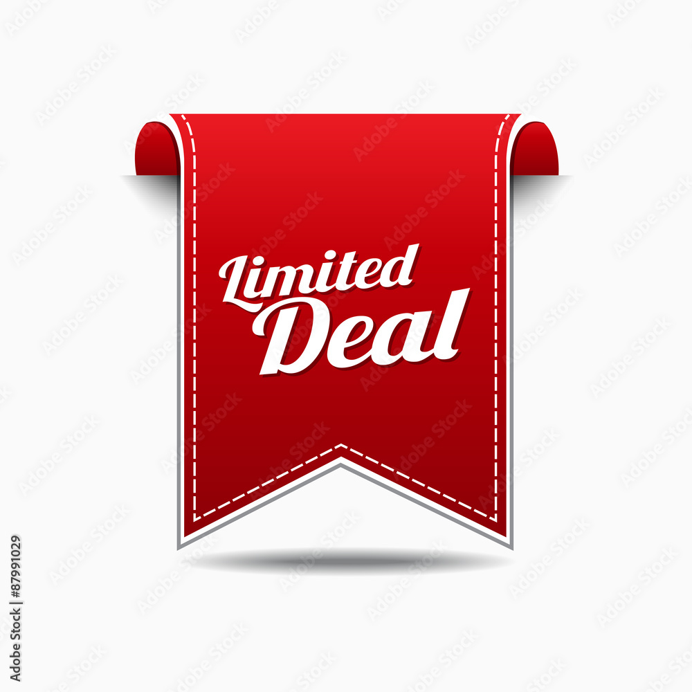 Fototapeta premium Limited Deal Red Vector Icon Design