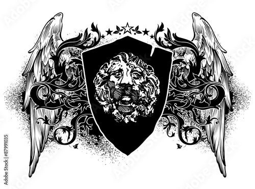 ornamental heraldic shield