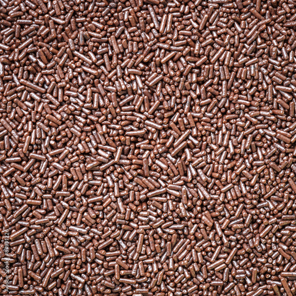 Pattern of chocolate sprinkles texture and background Pattern of chocolate sprinkles texture and background