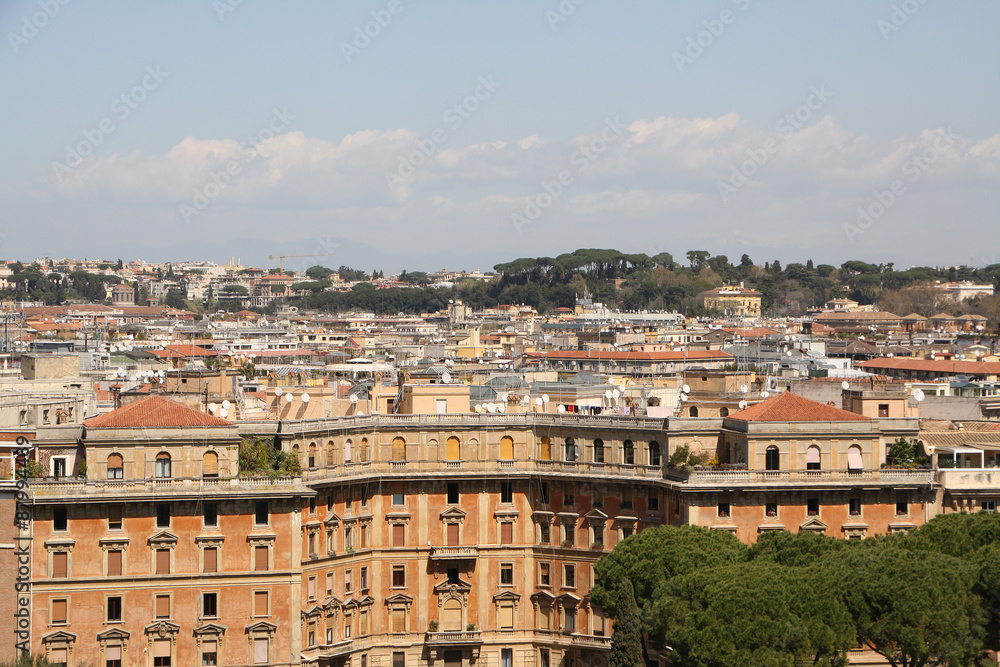 Rome,Italy,houses, roof,pine nuts.