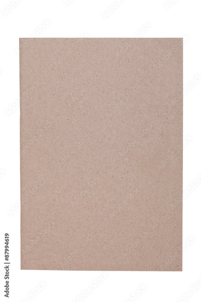 Brown notebook on white background Brown notebook on white background