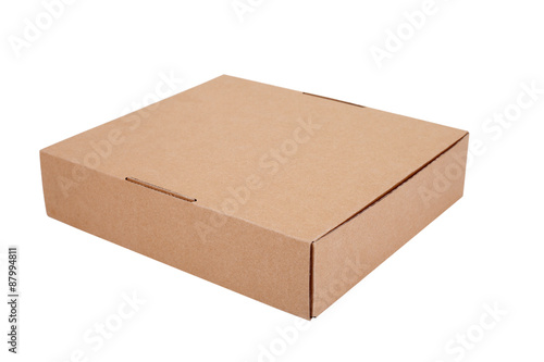Blank cardboard box isolated on white © sripfoto