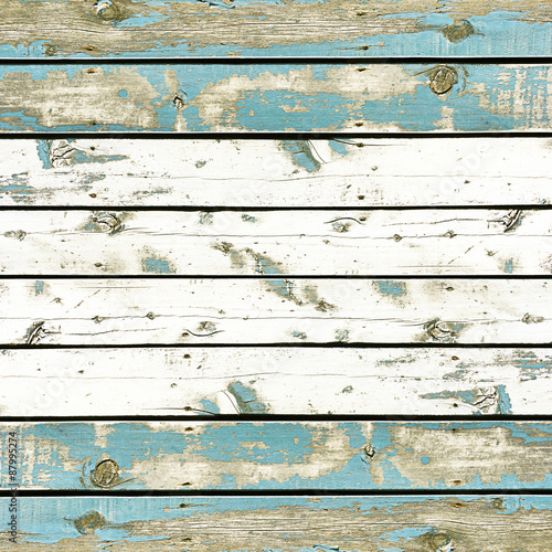 Wooden wall background or texture, The old walls are painted blu