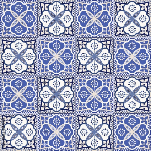 Gorgeous seamless  pattern from colorful Moroccan tiles