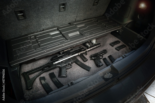 Weapons in car trunk