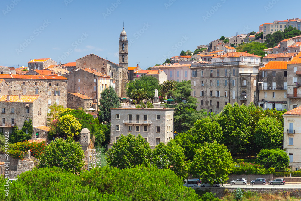 Sartene, Corsica. Ancient town cityscape