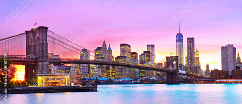 View of New York City at dusk. © Javen