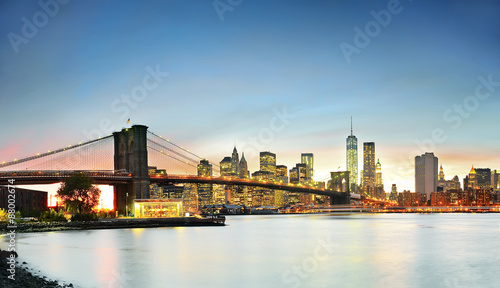 View of New York City at dusk. © Javen