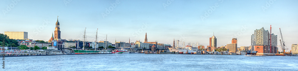 Hamburg Elbufer Panorama