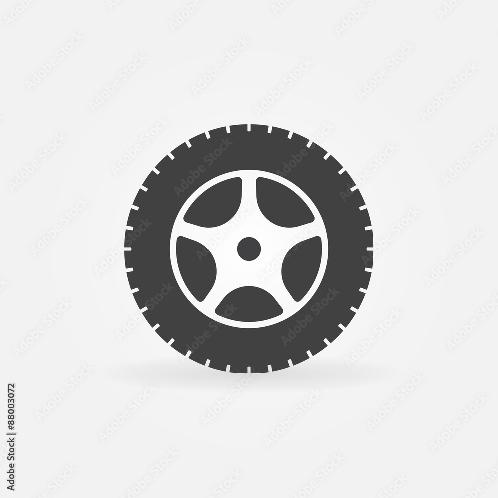 Car wheel icon or logo Car wheel icon or logo