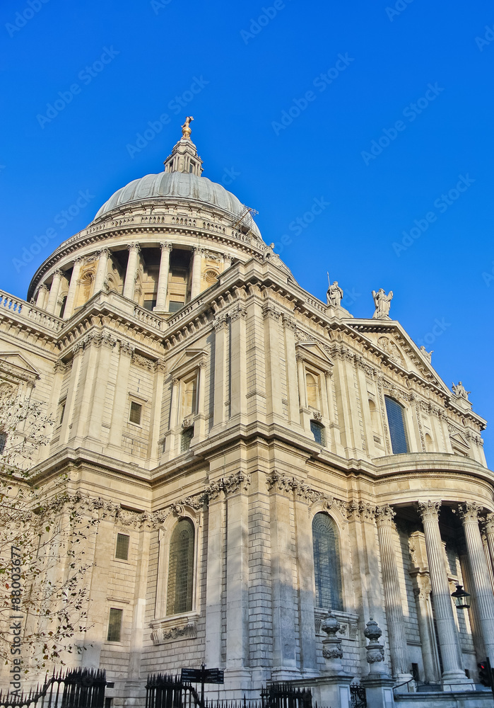 View of St Paul's Cathedral in London