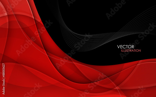 Abstract background with red lines. Vector