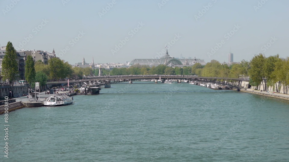 Skyline over the river Seine at Paris, France Skyline over the river Seine at Paris, France