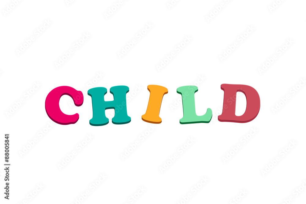 Colorful Child Letters