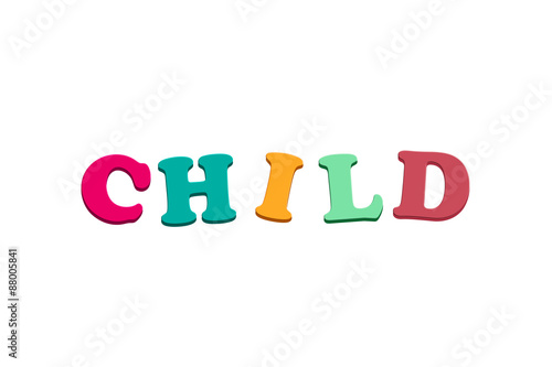 Colorful Child Letters