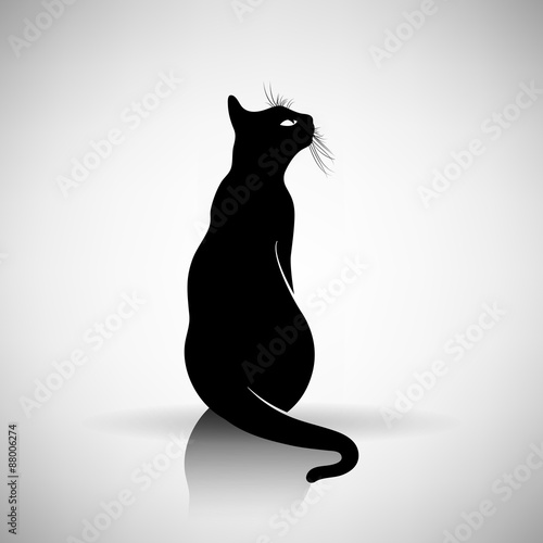 stylized silhouette of a cat