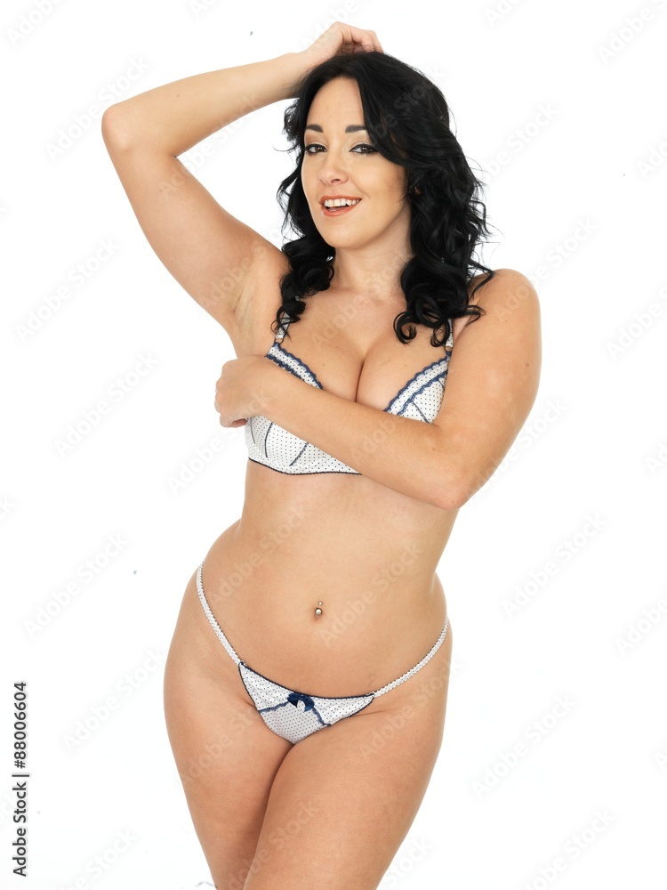 Fototapeta premium Sexy Attractive Young Pin Up Model Wearing Sensual Lingerie 